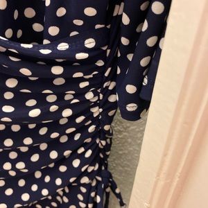 Jones Wear Dresses - Navy polka dot polyester dress Jones Wear Dresses - Navy polka dot polyester dress